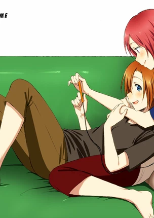 Новая юри хентай манга HonoMaki (Love Live) - Глава 3  (Утренний поцелуй)